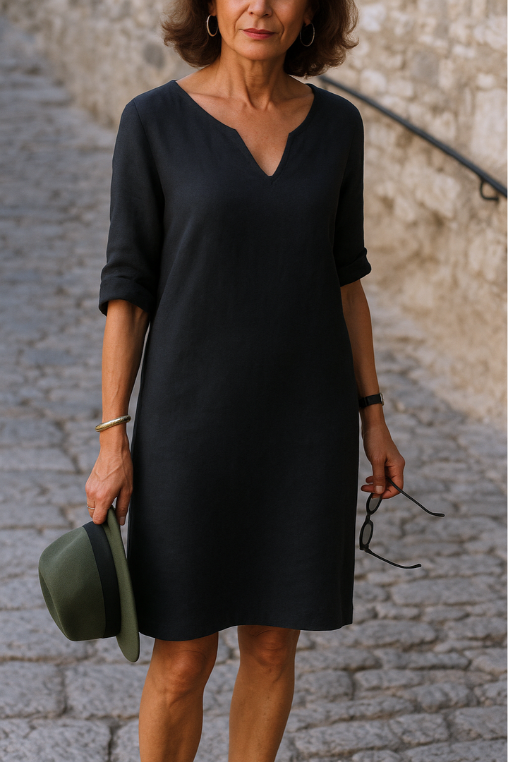 Elvy | Sleek V-Neck Dress
