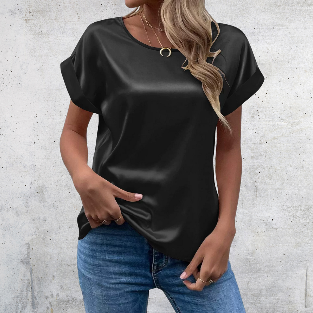 Claribel | Chic Rolled-Sleeve Blouse
