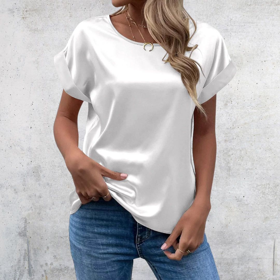 Claribel | Chic Rolled-Sleeve Blouse