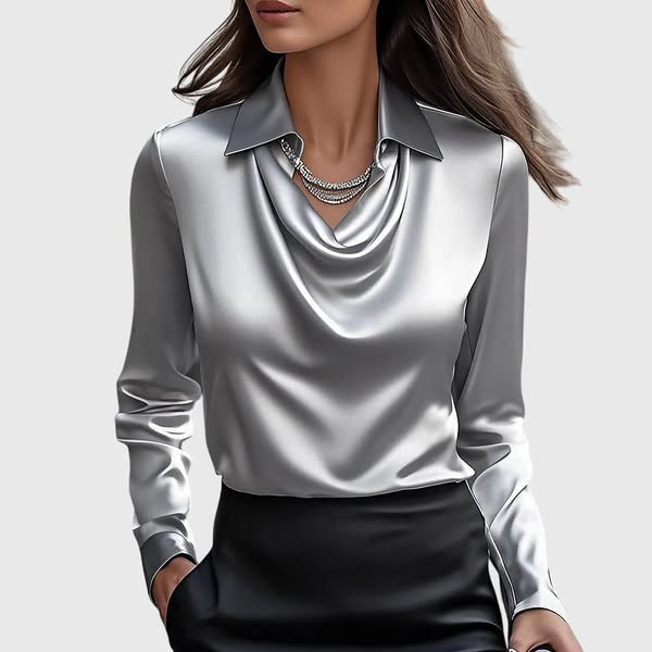Fiona | Elegant Satin Blouse