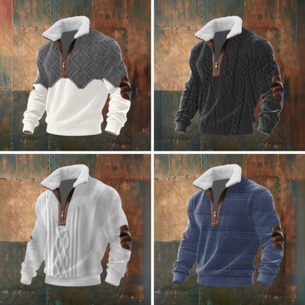 John | Zip-up sweater with lined turtleneck