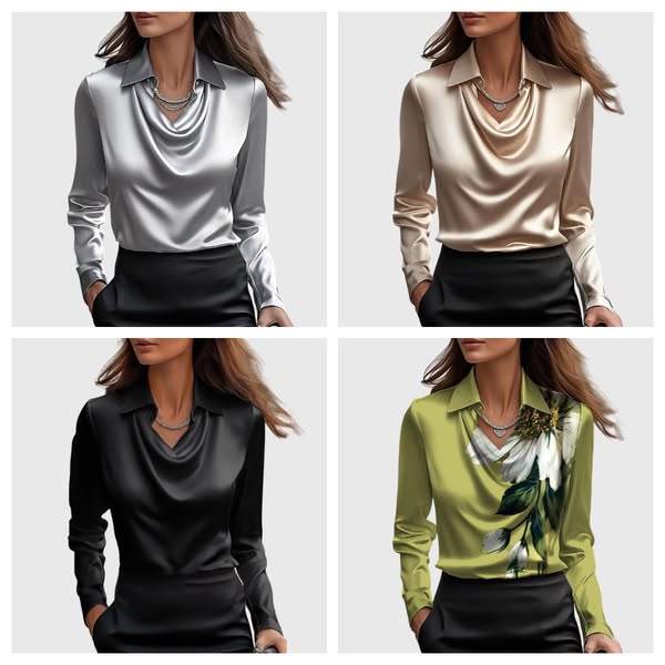 Fiona | Elegant Satin Blouse