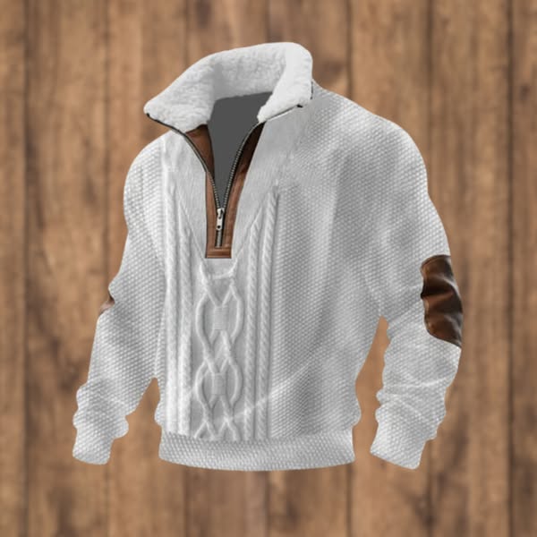 John | Zip-up sweater with lined turtleneck