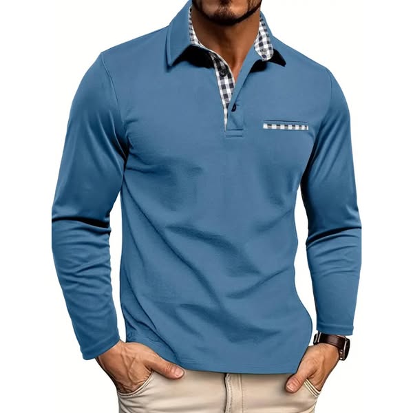 Theo |Men's long-sleeved polo shirt