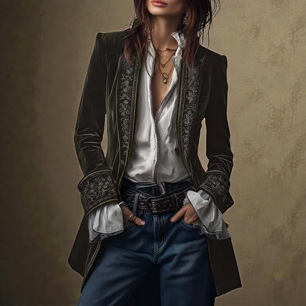 Jane | Elegant velvet jacket