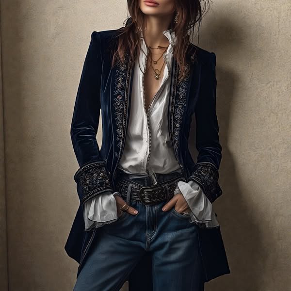 Jane | Elegant velvet jacket