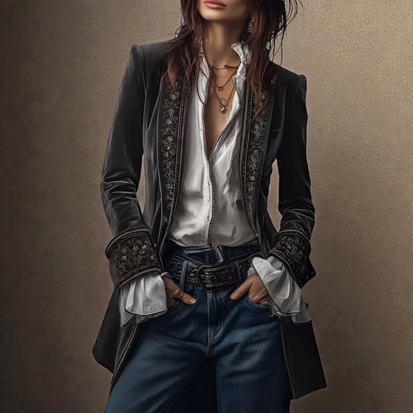 Jane | Elegant velvet jacket