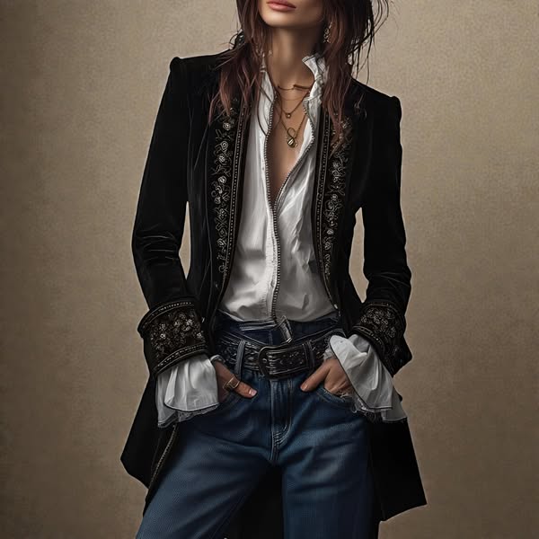 Jane | Elegant velvet jacket