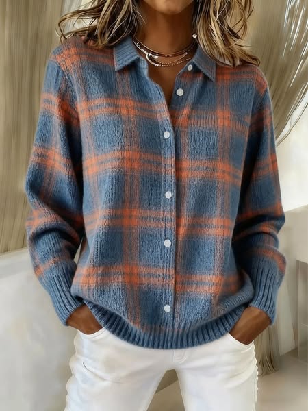 Isla | Checked Knit Cardigan