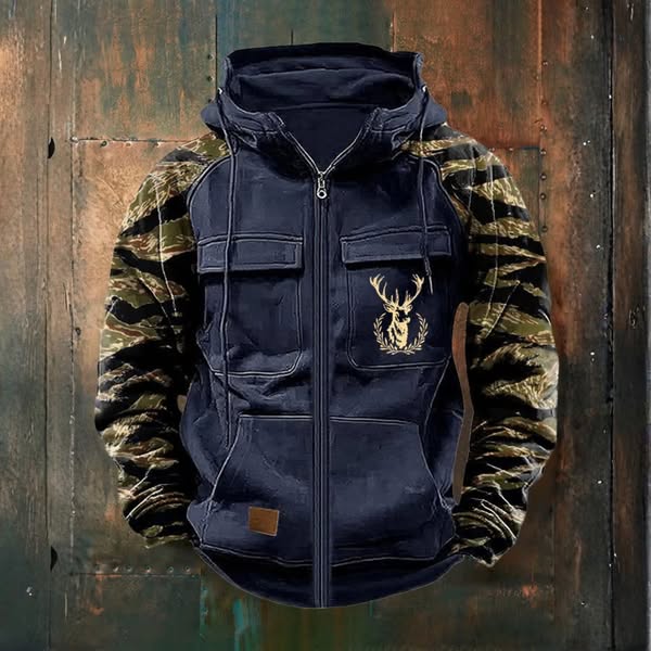 junevale | Clean Multi-Pocket ZIP-UP Hoodie For Men