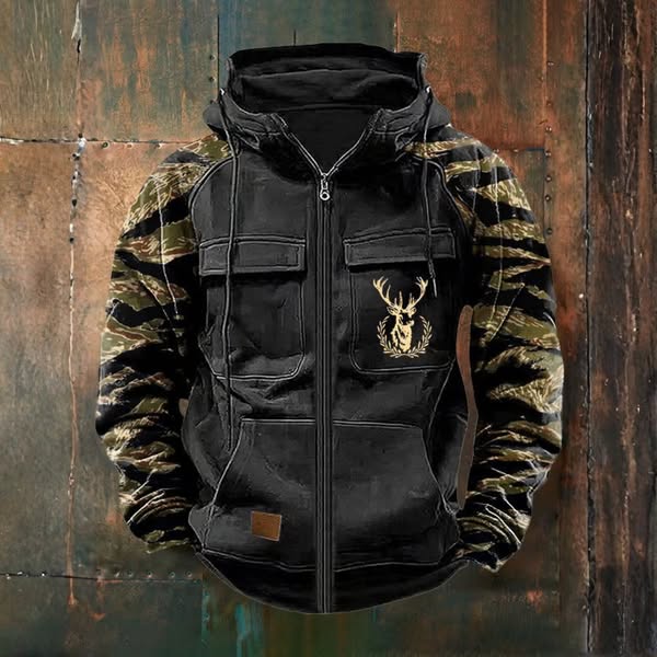 junevale | Clean Multi-Pocket ZIP-UP Hoodie For Men