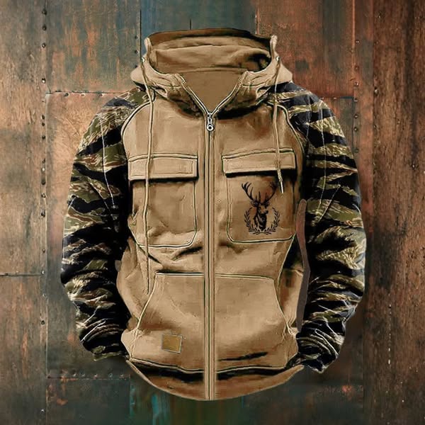 junevale | Clean Multi-Pocket ZIP-UP Hoodie For Men