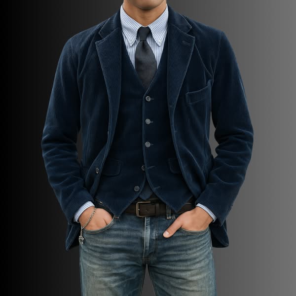 Tom | 2-piece suit: Velvet blazer and waistcoat