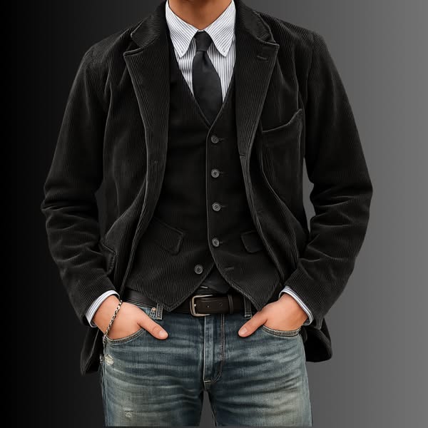 Tom | 2-piece suit: Velvet blazer and waistcoat