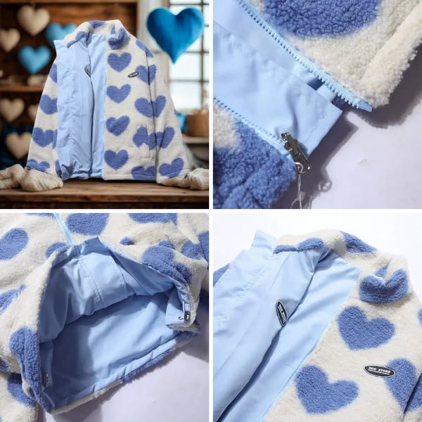 Camila | Reversible jacket with hearts