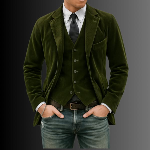 Tom | 2-piece suit: Velvet blazer and waistcoat