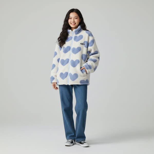 Camila | Reversible jacket with hearts