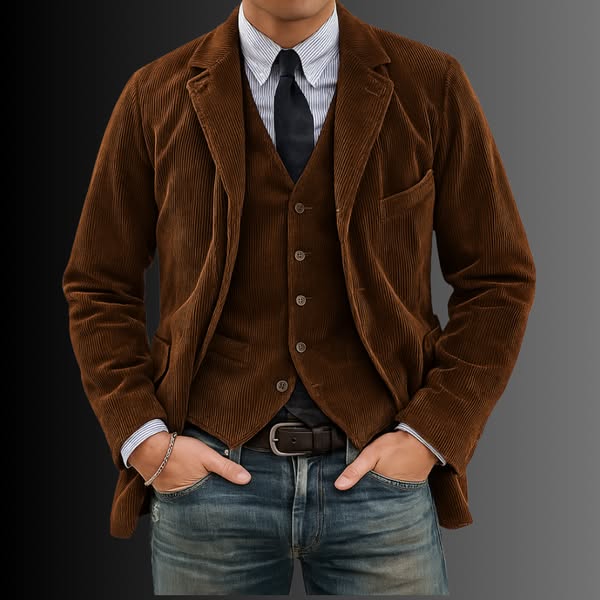 Tom | 2-piece suit: Velvet blazer and waistcoat