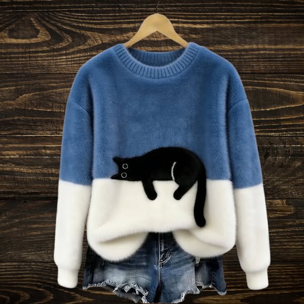 Luna | Women's sweatshirt with cat print