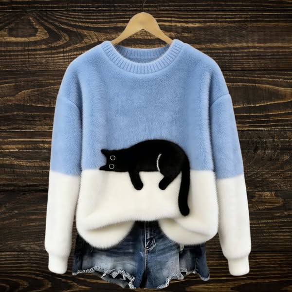 Luna | Women's sweatshirt with cat print