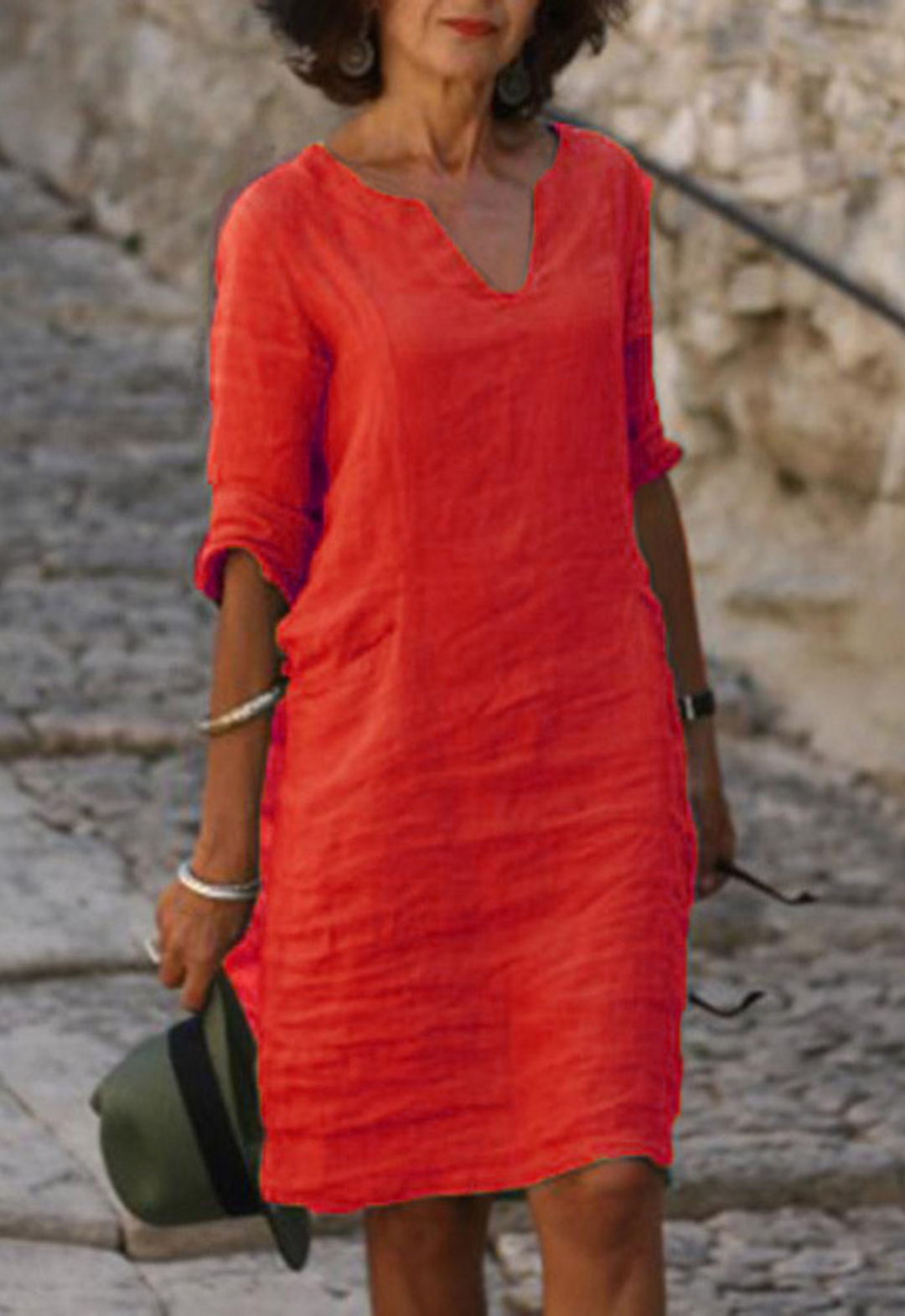 Elvy | Sleek V-Neck Dress