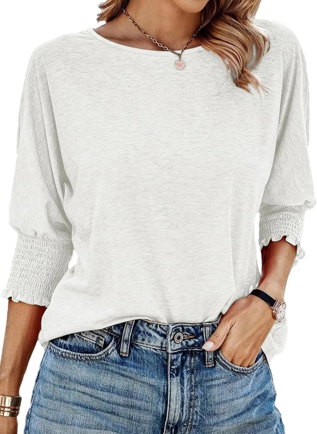 Wilma | Simple Style Crewneck Blouse