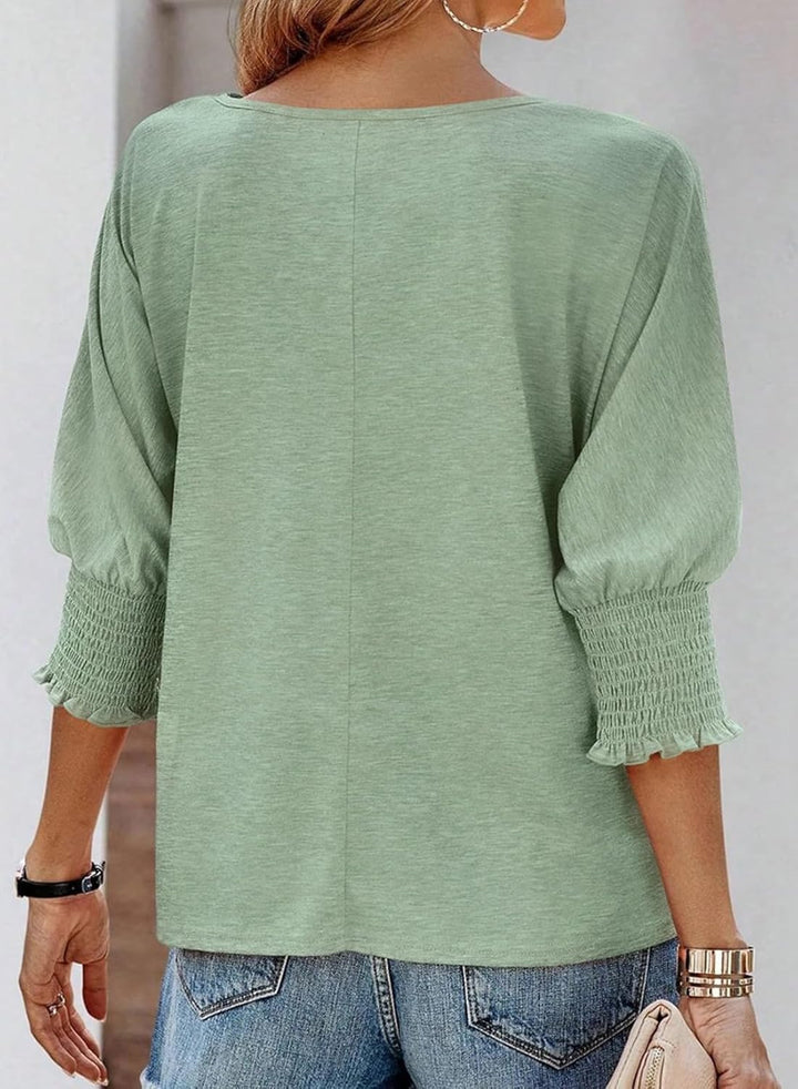 Wilma | Simple Style Crewneck Blouse