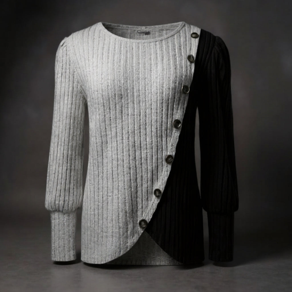NOA | ELEGANT BUTTON DOWN KNIT LONGSLEEVER