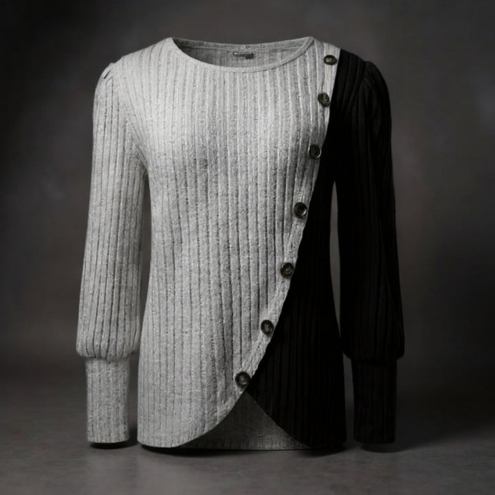 NOA | ELEGANT BUTTON DOWN KNIT LONGSLEEVER