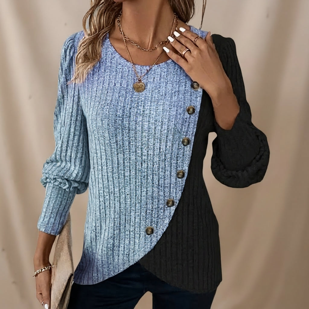 NOA | ELEGANT BUTTON DOWN KNIT LONGSLEEVER