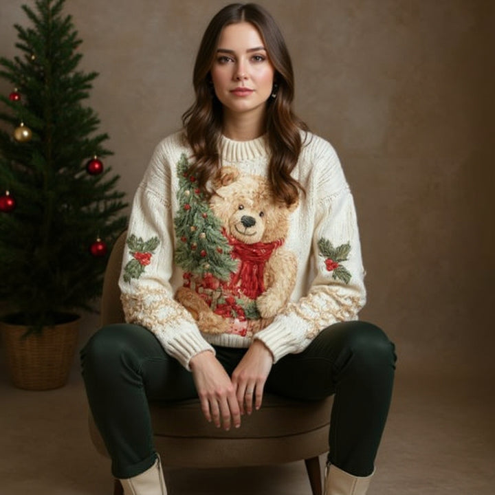 Elena – Christmas jumper with festive details