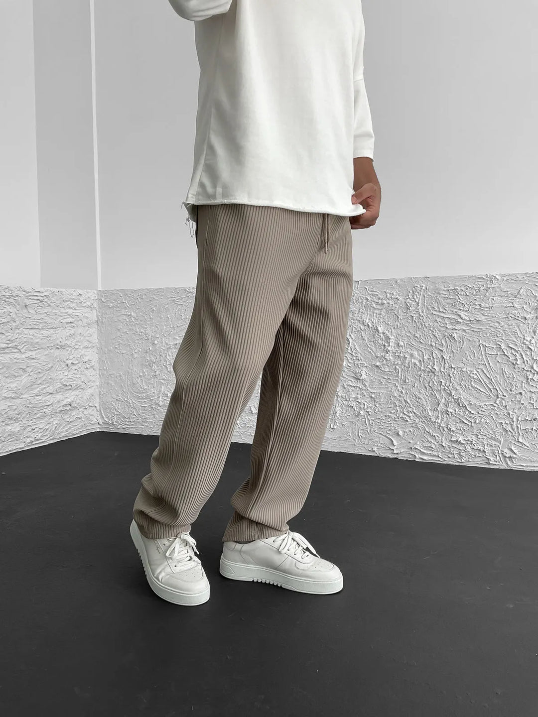 Ribbed Relaxed Fit Trousers