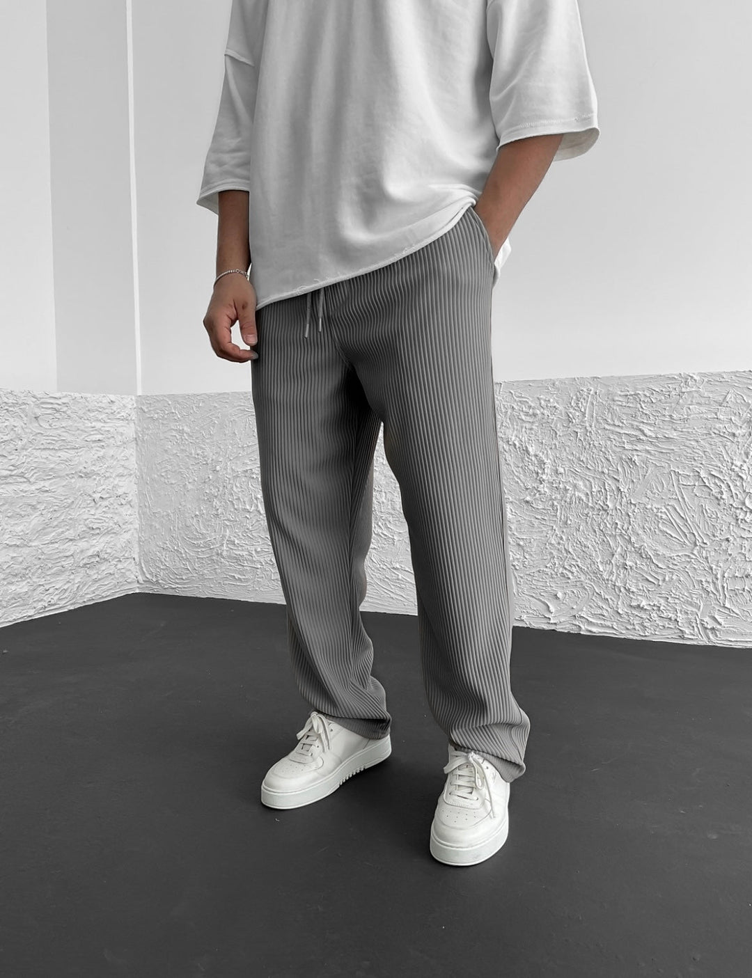 Ribbed Relaxed Fit Trousers