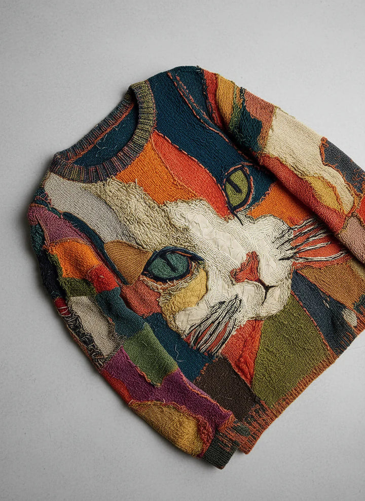 Claudia | Colourful Cat Sweater