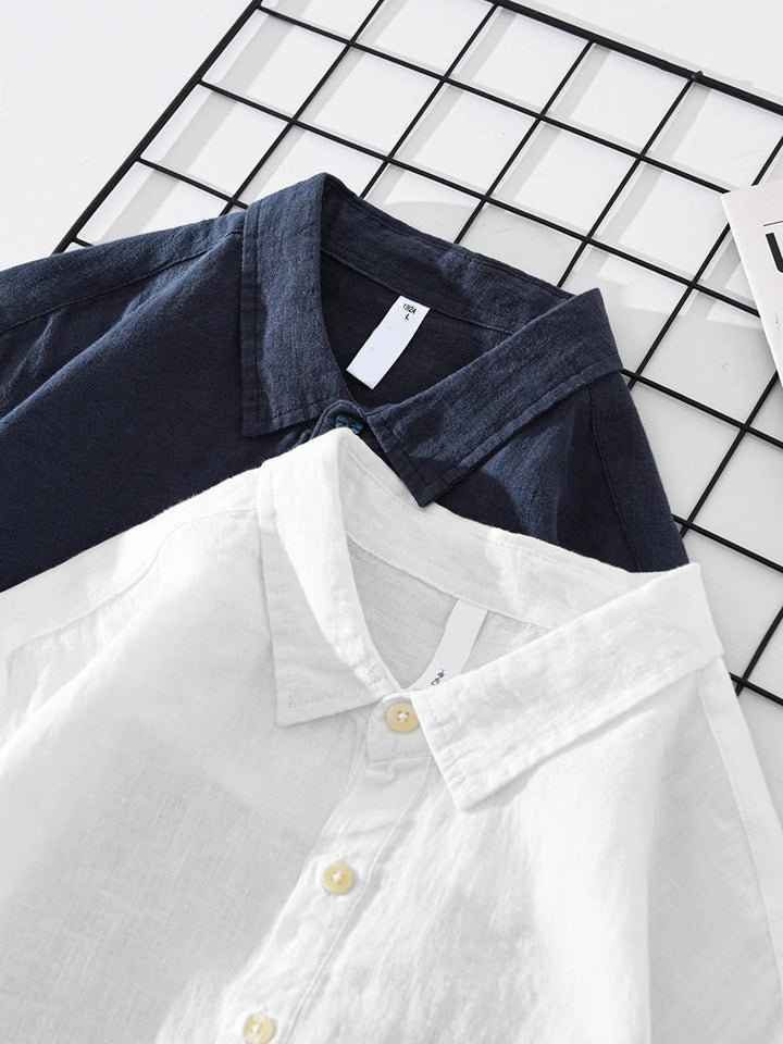 Ewan™ - Linen Popover Shirt