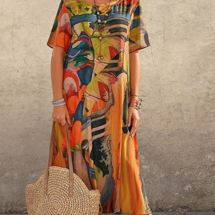 Tori | Vibrant Tropical Print Dress
